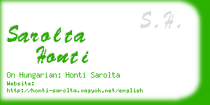 sarolta honti business card